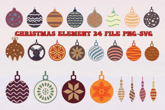 Christmas Bauble Element Design Svg for Festive Illustrations