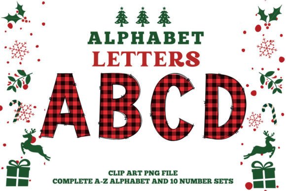 Christmas Doodle Alphabet Sublimation10 Illustrations Review