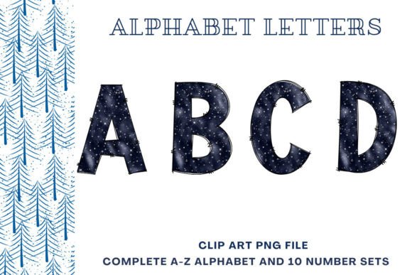 Christmas Doodle Alphabet Sublimation11 for Illustrations