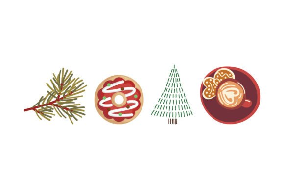 Christmas Floor Illustration for Crafting and Design