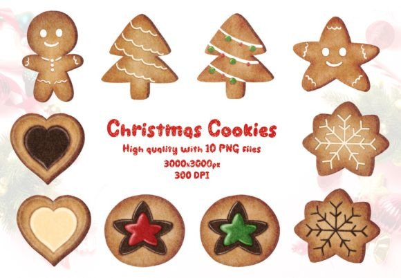 Christmas Ginger Bread Clipart for Festive Illustrations