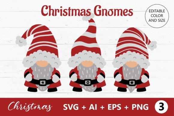 Christmas Gnomes SVG Holiday Sublimation for Illustrations