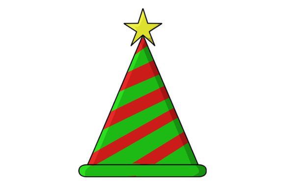 Christmas Party Hat Vector Illustration for Commercial Use