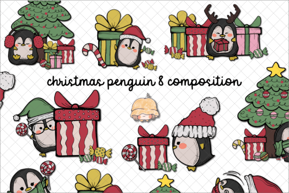 Christmas Penguin Pre-made Composition Review