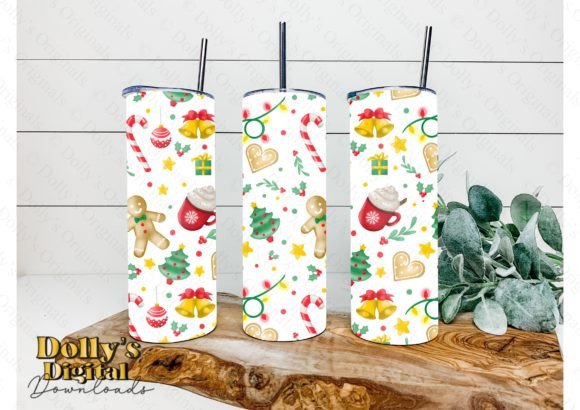 Christmas Print 20oz Tumbler Illustration for Content Publishing