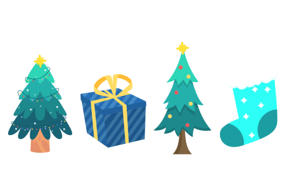 Christmas Set Bundle Illustrations for Website and Editorial Use