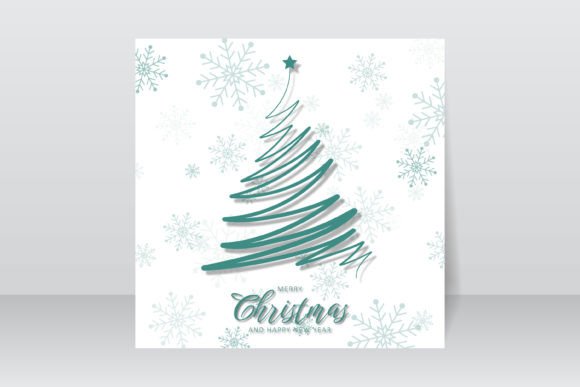 Christmas Tree Illustration Background for Crafting and Design