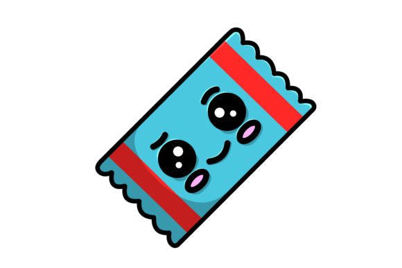 Cute Candy Christmas Character Vector Illustration