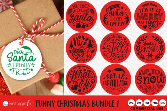 Funny Christmas SVG Cutting Files Vol. 1 for Illustrations