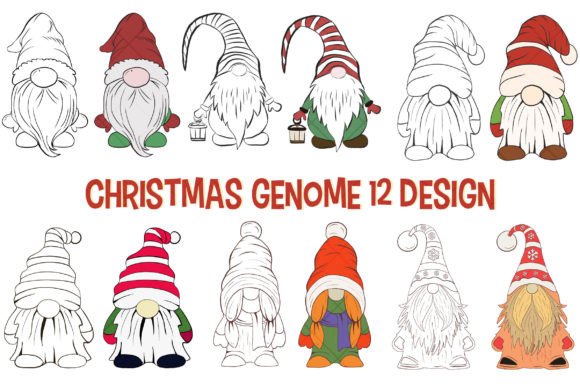 Genome Christmas Element 12 Design Illustrations