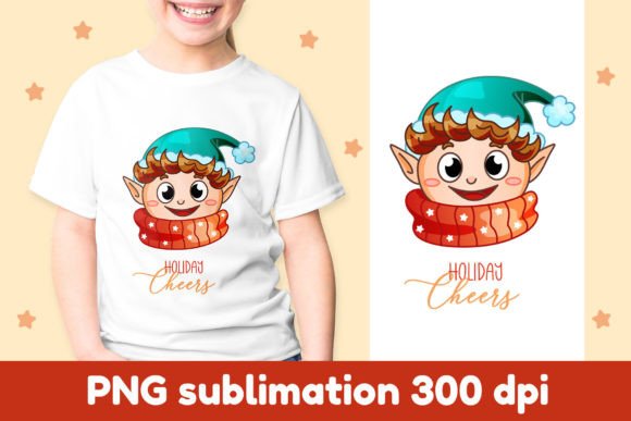 Holiday Cheers Christmas Sublimation PNG Illustrations