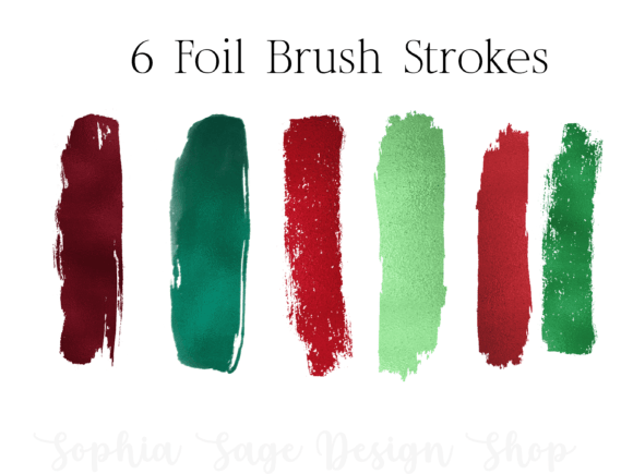 Individual Christmas Theme Brush Strokes for Handmade Creations