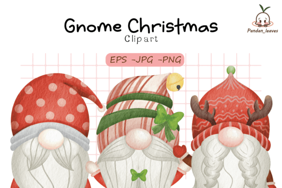 Merry Christmas Gnome Clipart Set2 - Festive Illustrations for Handmade Creations