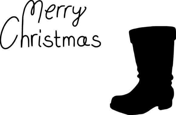 Merry Christmas Santa Claus Boot Banner Illustration