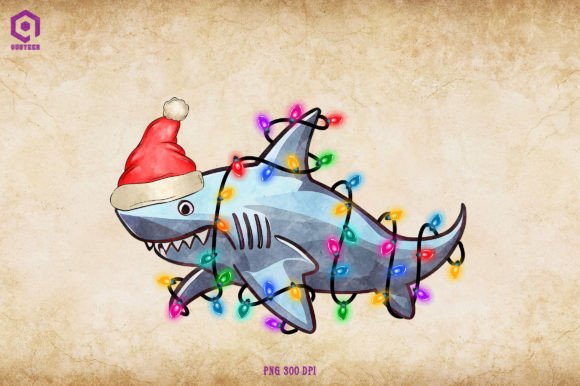 Shark Christmas Tree Lights Embroidery Design Review
