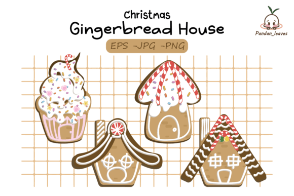 Sweet Christmas Gingerbread House Embroidery