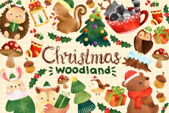 Watercolor Christmas Animal Clipart Review