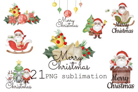 Watercolor Christmas Png Sublimation for Blog and Website Design